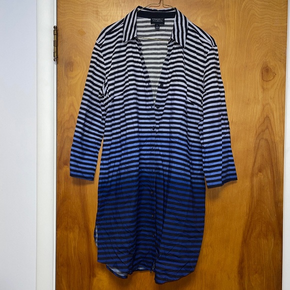 Talbots Other - Miraclesuit Talbots Beach shirt with ombré stripes